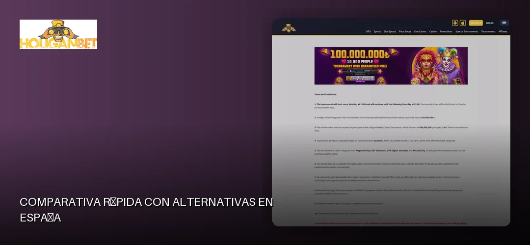 Comparativa rápida con alternativas en España